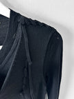 COMME DES GARÇONS -  S/S 2005 V NECK LONG SLEEVE KNIT TOP WITH LACING DETAILS
