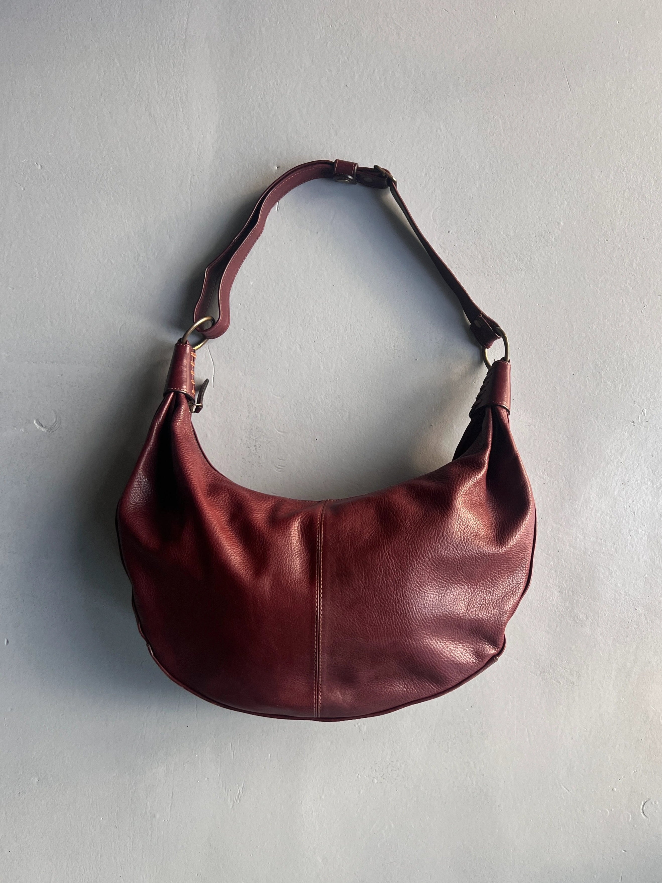 1990s LEATHER LARGE HOBO BAG