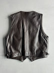 1980s LEATHER WAISTCOAT