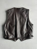 1980s LEATHER WAISTCOAT