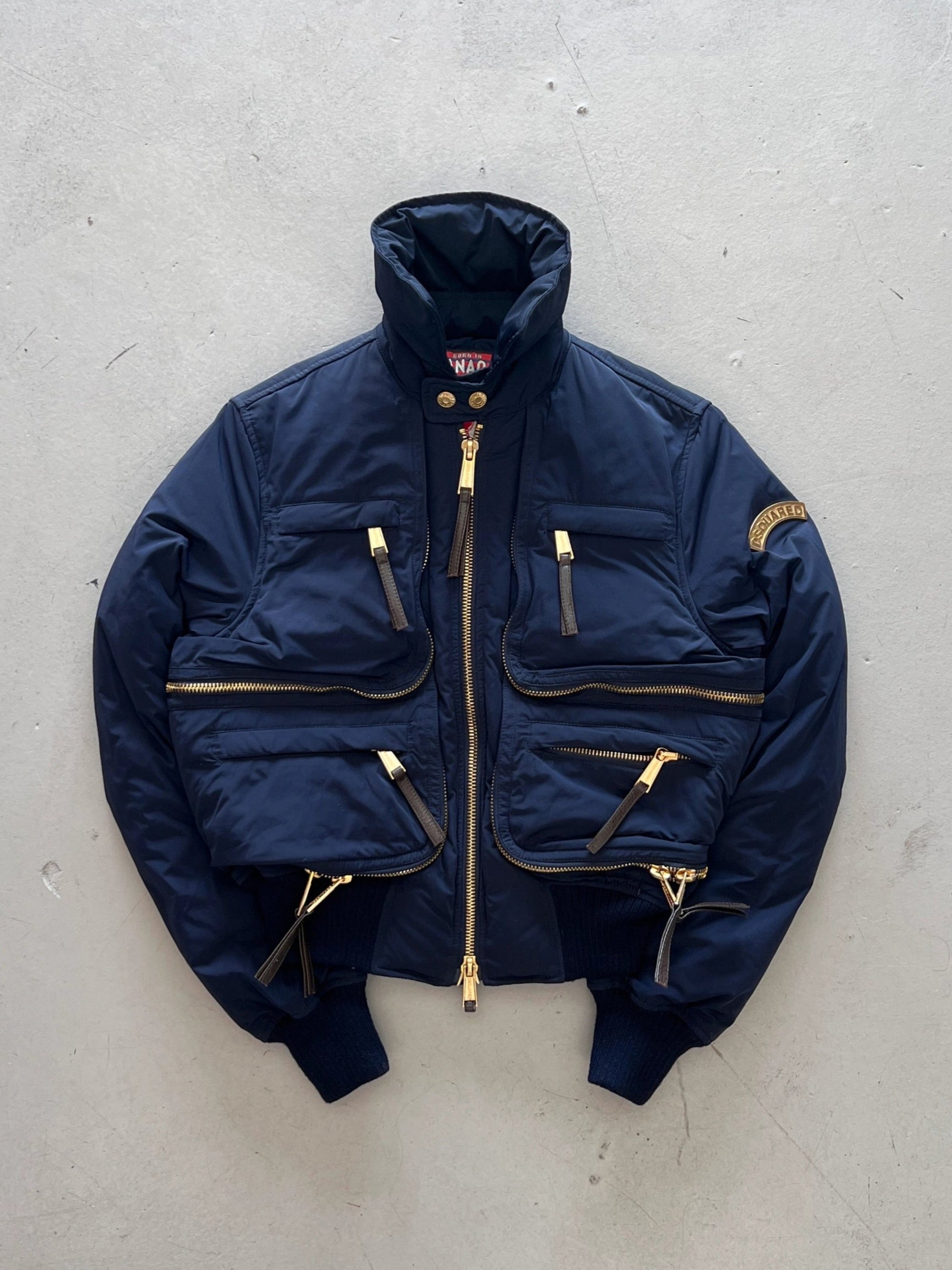 DSQUARED2 - F/W 2009 CROP FIT MULTI ZIP PUFFER BOMBER JACKET