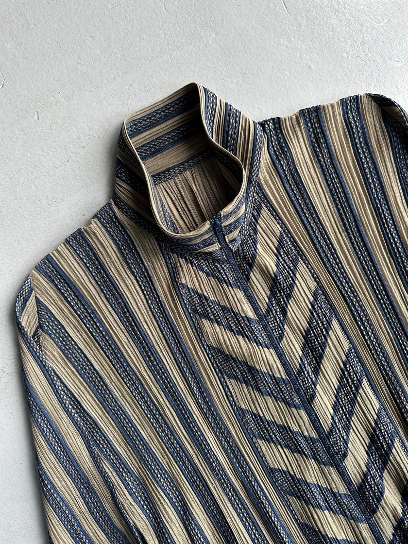 ISSEY MIYAKE PLEATS PLEASE - S/S 2001 ZIPPED PLEATED JACKET
