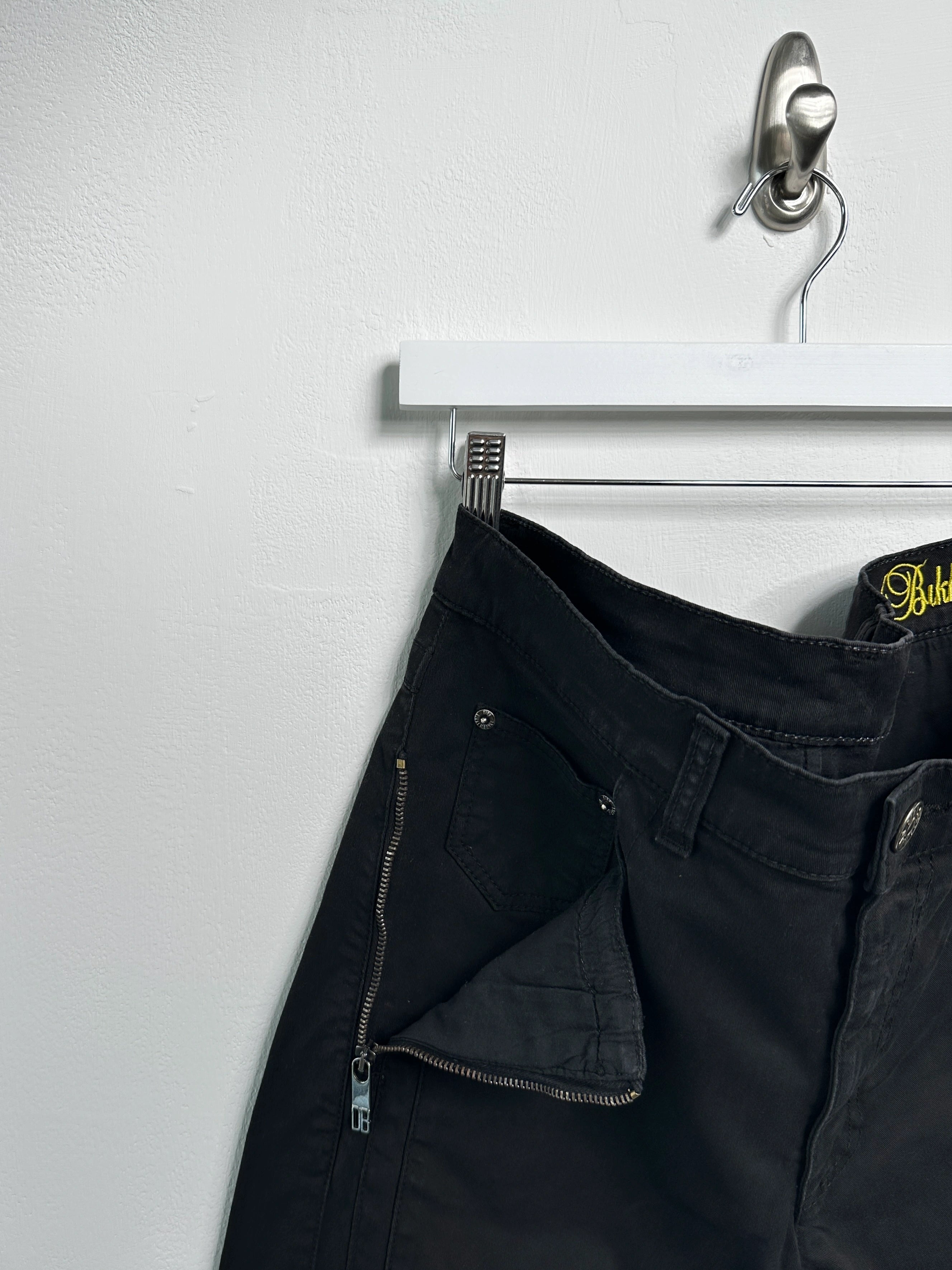 DIRK BIKKEMBERGS - early 2000s BIKER TROUSERS WITH ZIP DETAILS