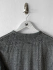BYBLOS - 1980s RIBBED V NECK BUTTONED VEST TOP GILET