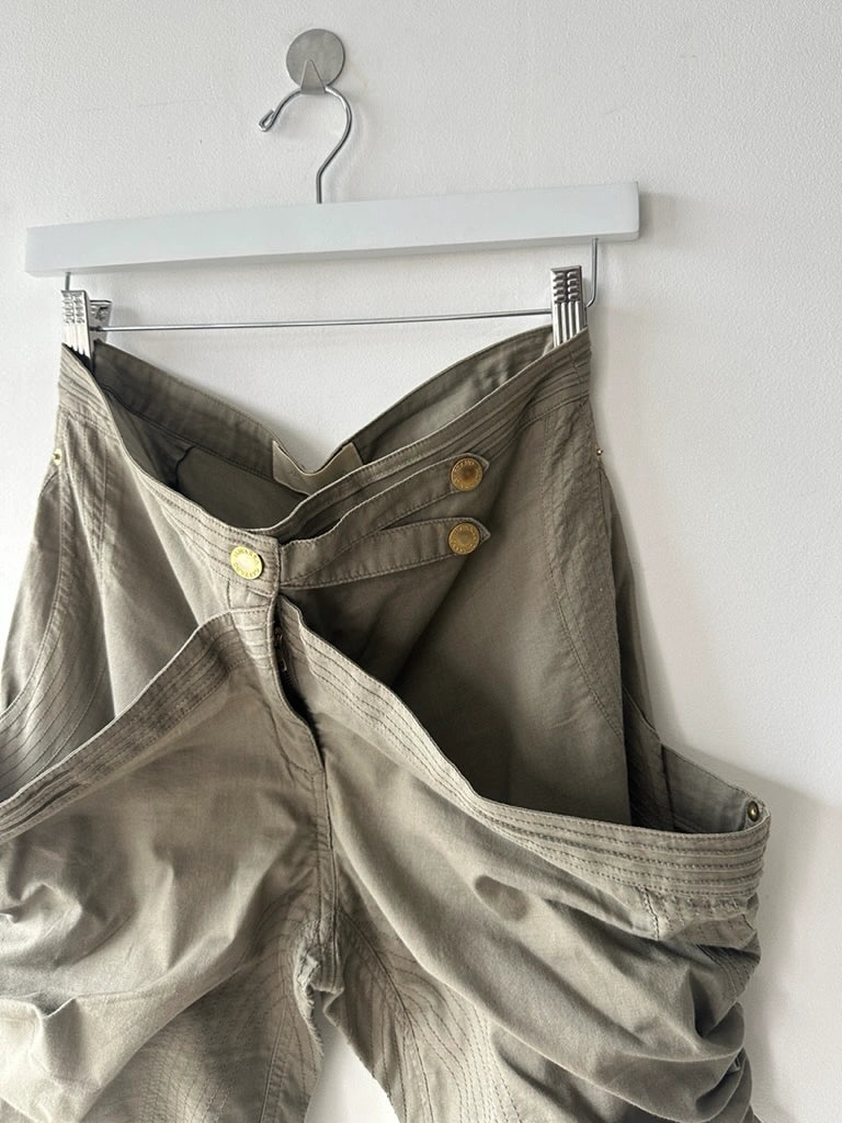 GAETANO NAVARRA - S/S 2004 2 IN 1 TROUSERS SHORTS WITH ZIP DETAILS