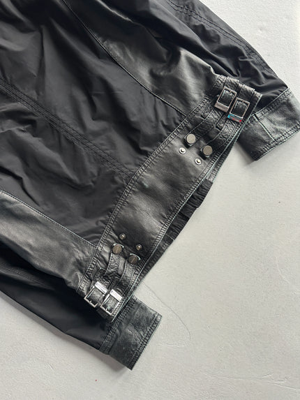 BIKKEMBERGS - 2000s LIGHT JACKET WITH LEATHER DETAILS