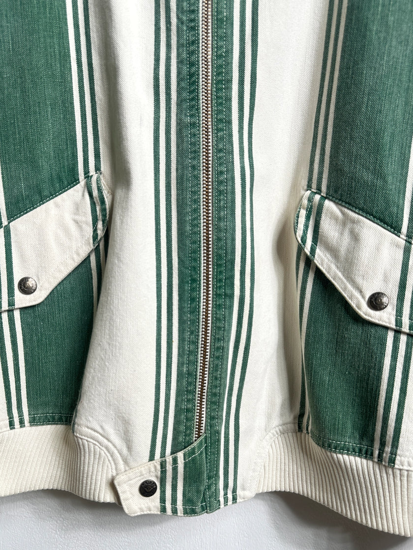 ARMANI JEANS - S/S 1992-1993 STRIPED COTTON BOMBER JACKET