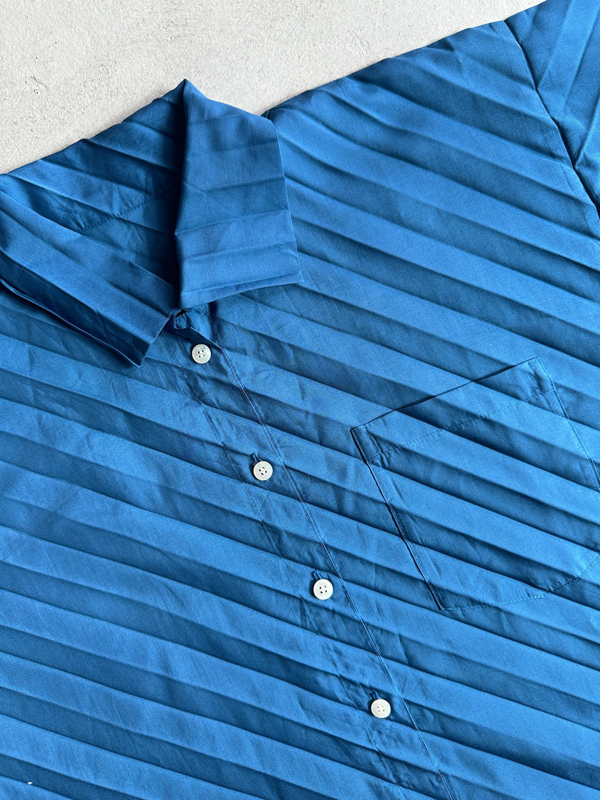 ISSEY MIYAKE ME - S/S 2007 PLEATED HALF SLEEVE SHIRT