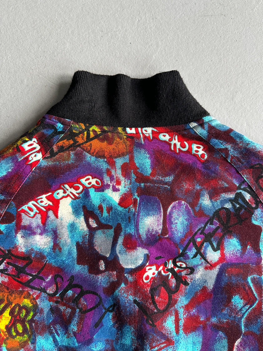 LOUIS FERAUD - 1980s REVERSIBLE BOXY FIT CROPPED BOMBER JACKET