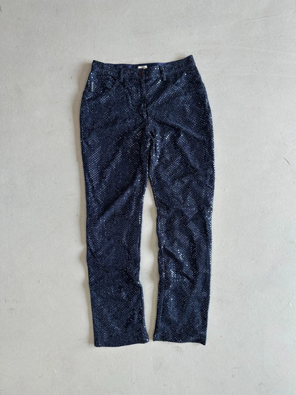 ARMANI JEANS 1990s SEQUIN TROUSERS
