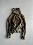 1990s CROP FIT BELTED SUEDE JACKET