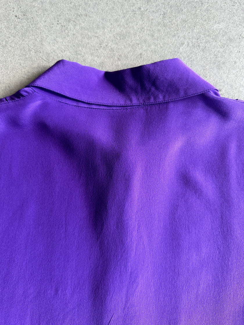 1980s SILK BLOUSE WITH PETER PAN COLLAR