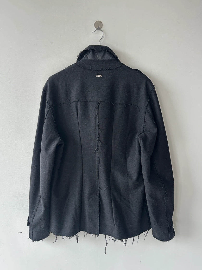 C'N'C COSTUME NATIONAL - F/W 2010 FRAYED EDGES WOOL JACKET