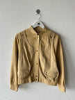 FRENCH LABEL - 1980s LEATHER JACKET WITH LAYERED SUEDE GILET