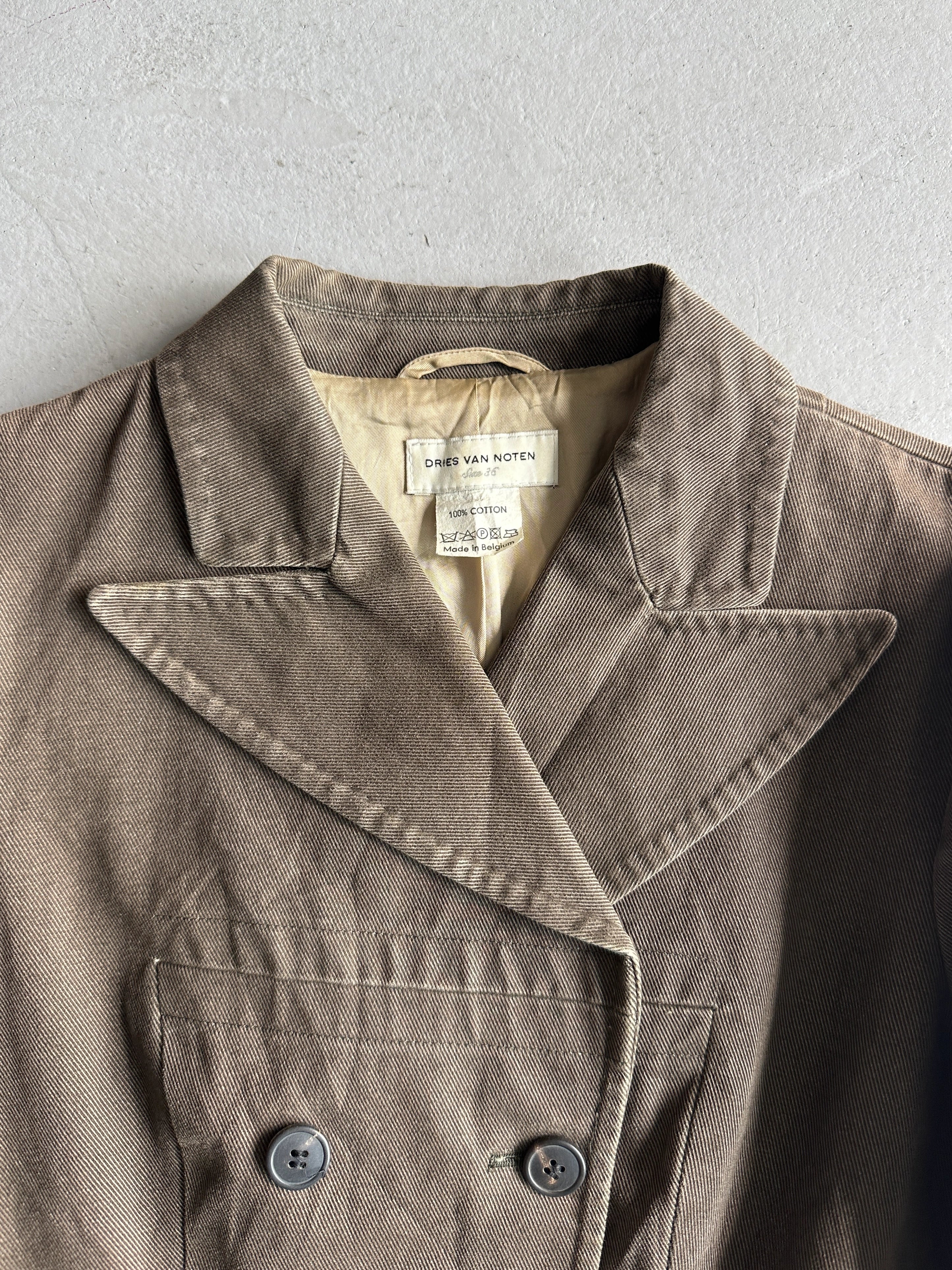 DRIES VAN NOTEN - 1990s DOUBLE BREASTED CROP FIT JACKET