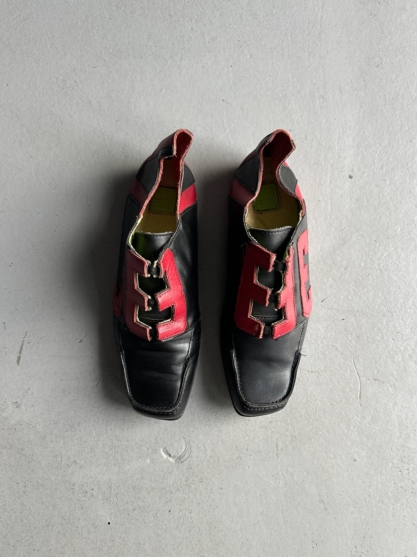 MARITHÉ + FRANÇOIS GIRBAUD - early 2000s SQUARE TOE SLIP ON TRAINERS