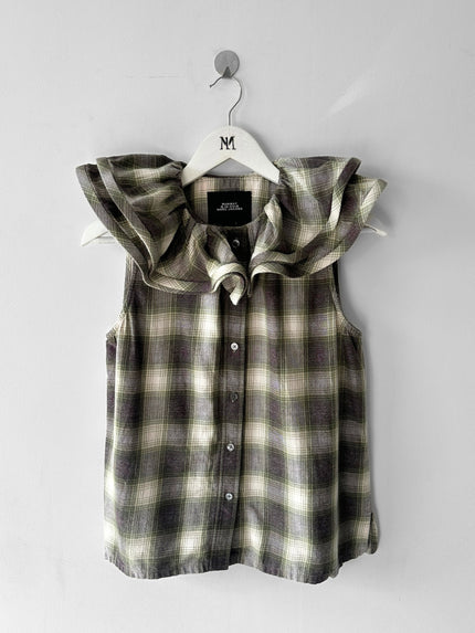 MARC JACOBS - S/S 2019 EXAGGERATED RUFFLED COLLAR TOP