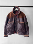 ARMANI JEANS 1990s AVIATOR BOMBER JACKET WITH SUEDE DETAILS