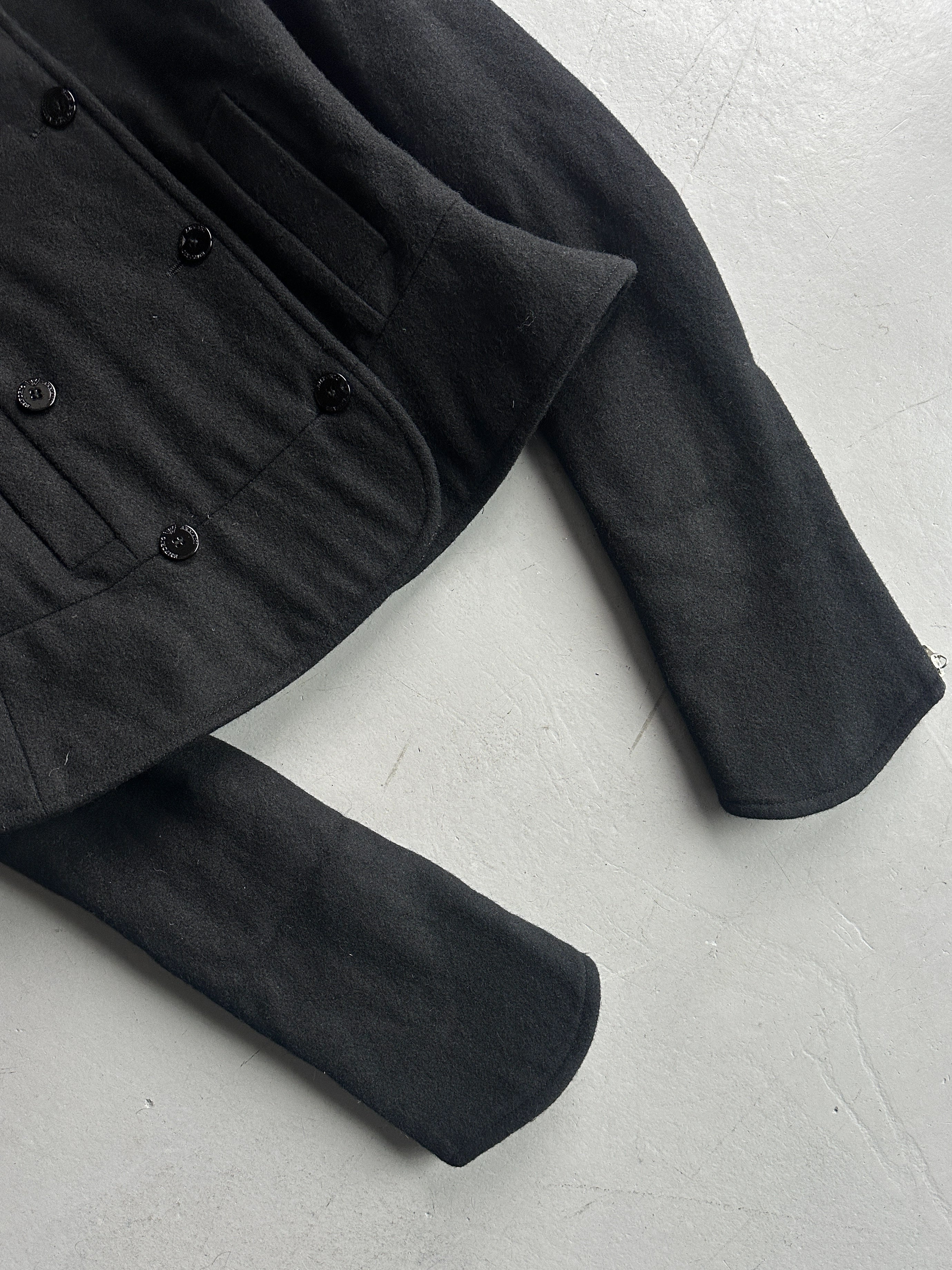 EMPORIO ARMANI - early 2000s FISHTAIL HOOD WOOL JACKET