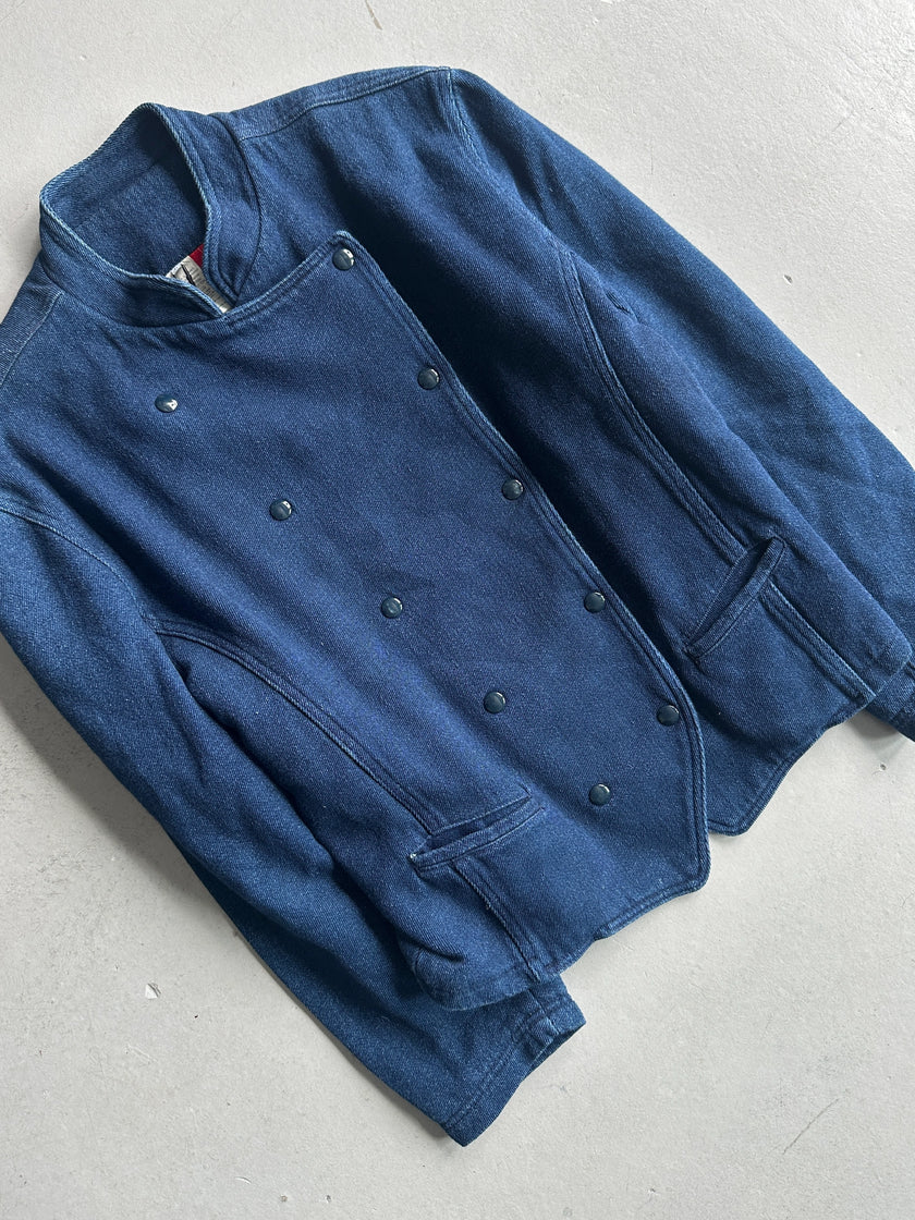 KENZO - 1980s DOUBLE BREASTED DENIM JACKET