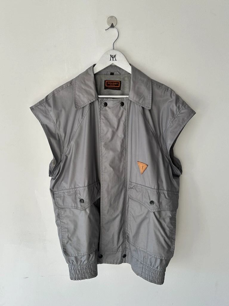 YVES SAINT LAURENT - 1990s 2 IN 1 BOMBER JACKET GILET