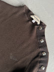EMPORIO ARMANI - 2000s METAL BUTTON SLEEVE CROP FIT JUMPER