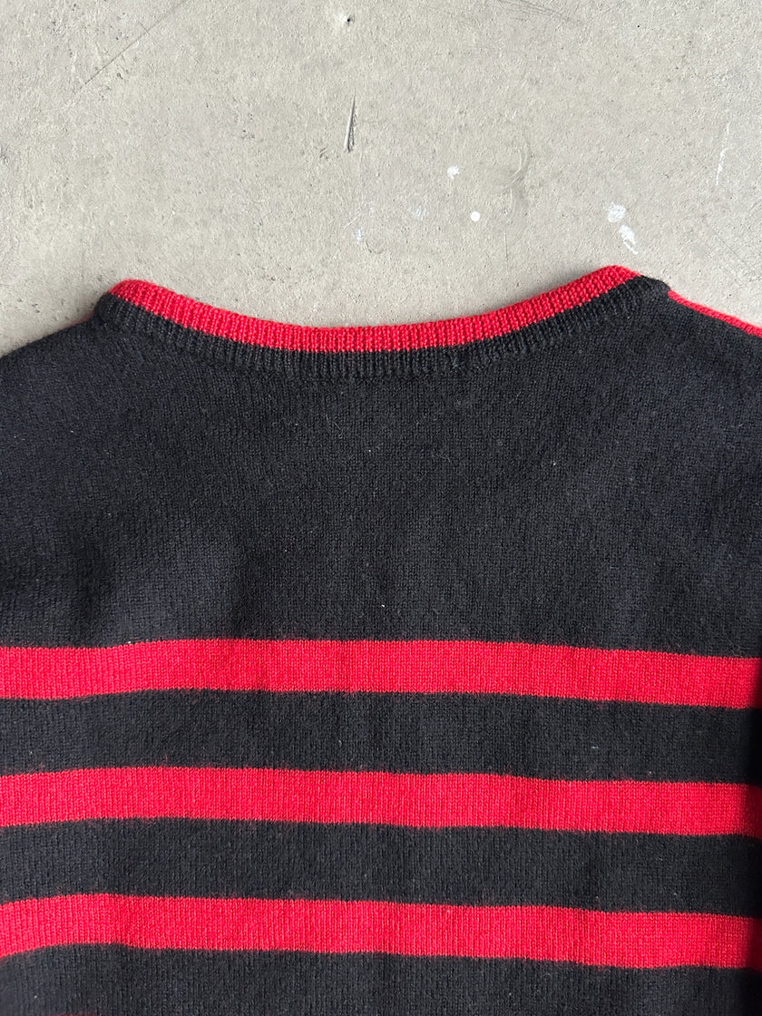 COMME DES GARÇONS GANRYU - A/W 2014 ROUND NECK STRIPED KNIT JUMPER
