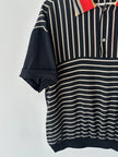 ITALIAN LABEL 1980s BOXY FIT SILK POLO T-SHIRT