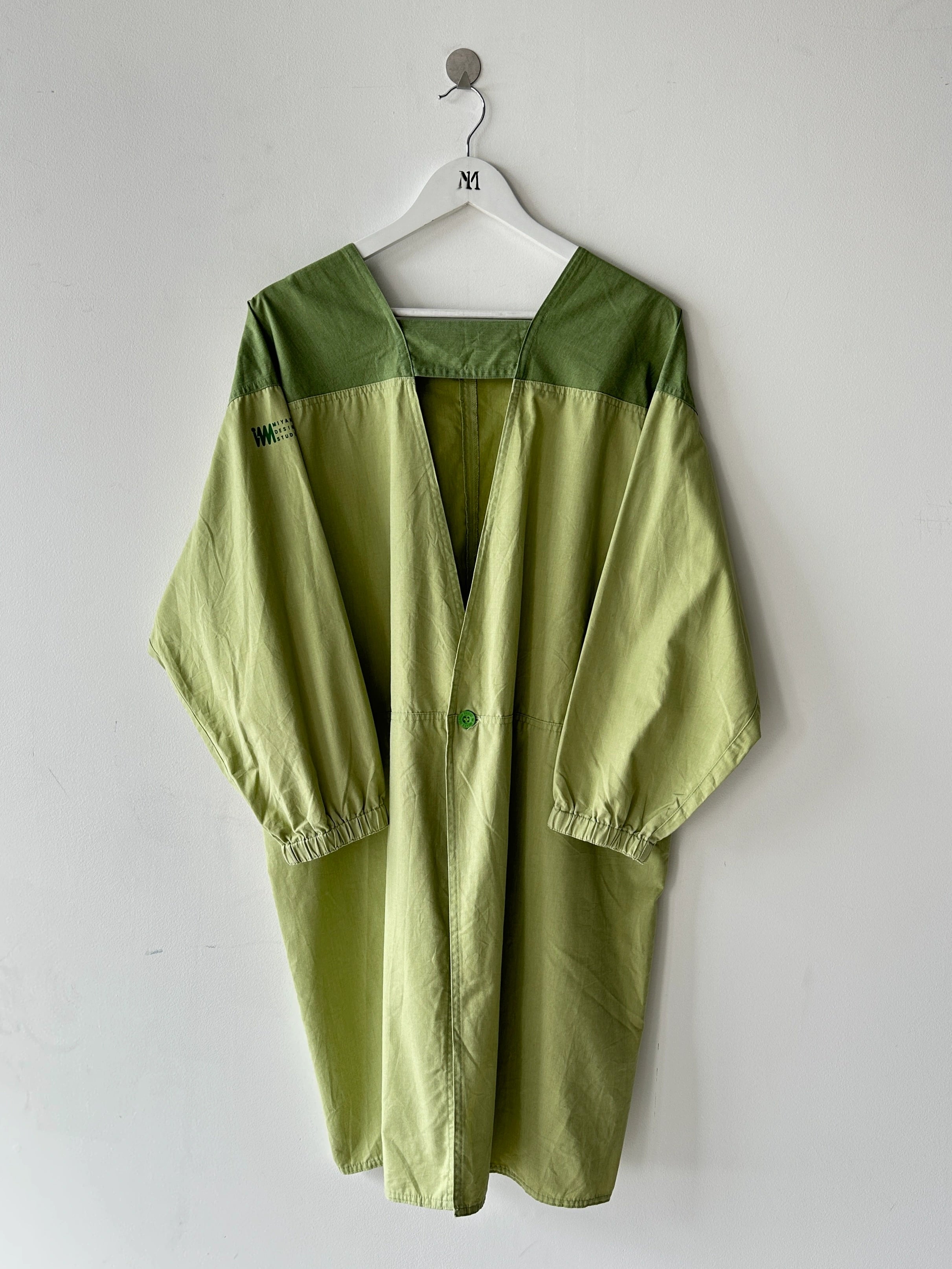 ISSEY MIYAKE IM - 1980s BI-COLOUR TUNIC JACKET WITH BACK POCKETS