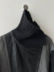 ICEBERG BY J.C. DE CASTELBAJAC - 1980s KNITTED JACKET WITH LEATHER PANEL