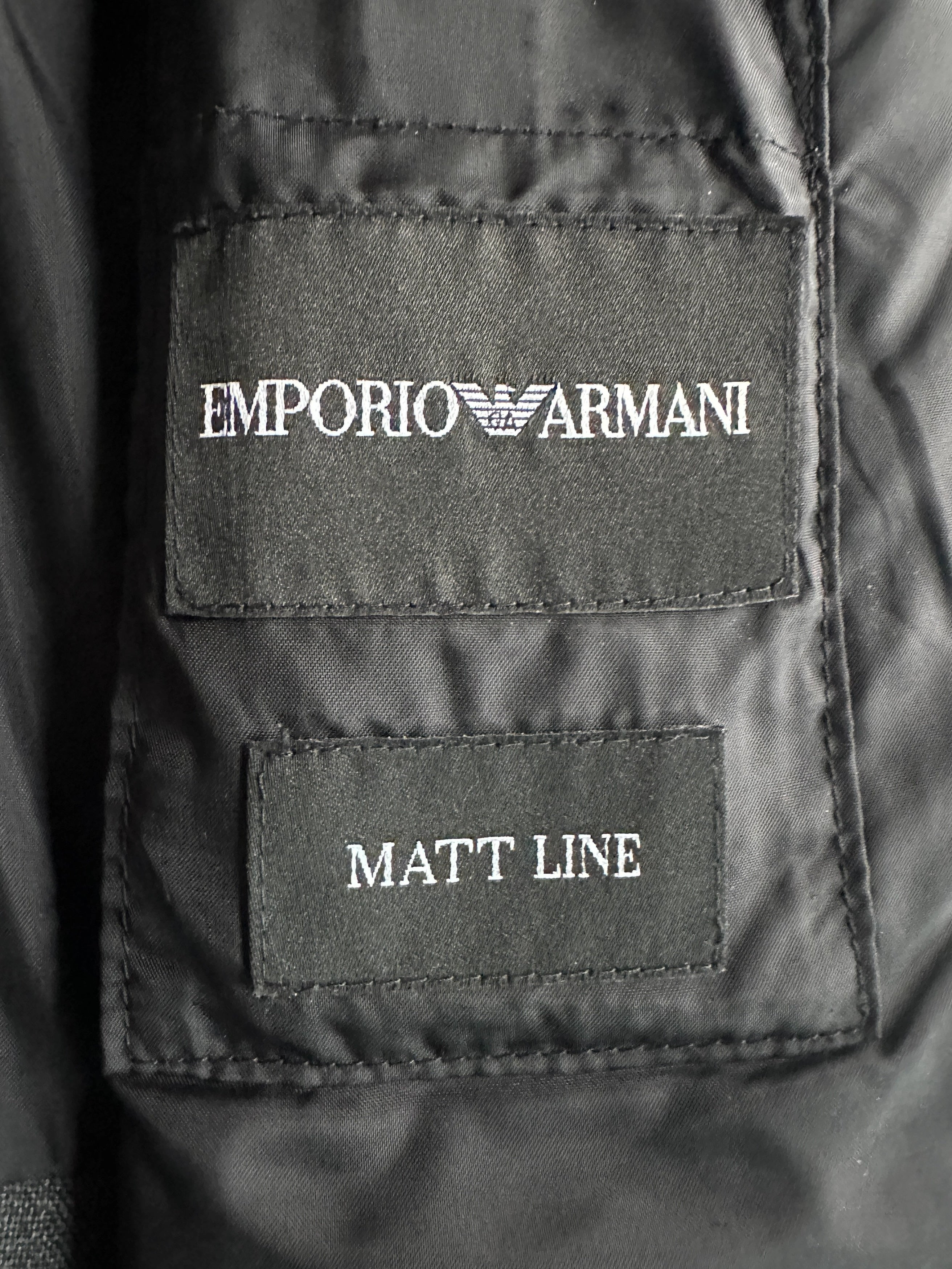 EMPORIO ARMANI - 2011 ASYMMETRICAL OPENING KNITTED BACK MATTE JACKET