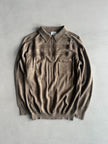 1980s LONG SLEEVE POLO KNIT TOP