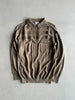 1980s LONG SLEEVE POLO KNIT TOP