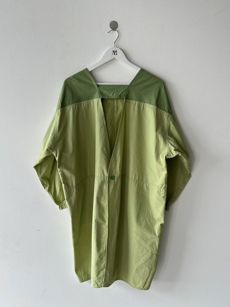 ISSEY MIYAKE IM - 1980s BI-COLOUR TUNIC JACKET WITH BACK POCKETS