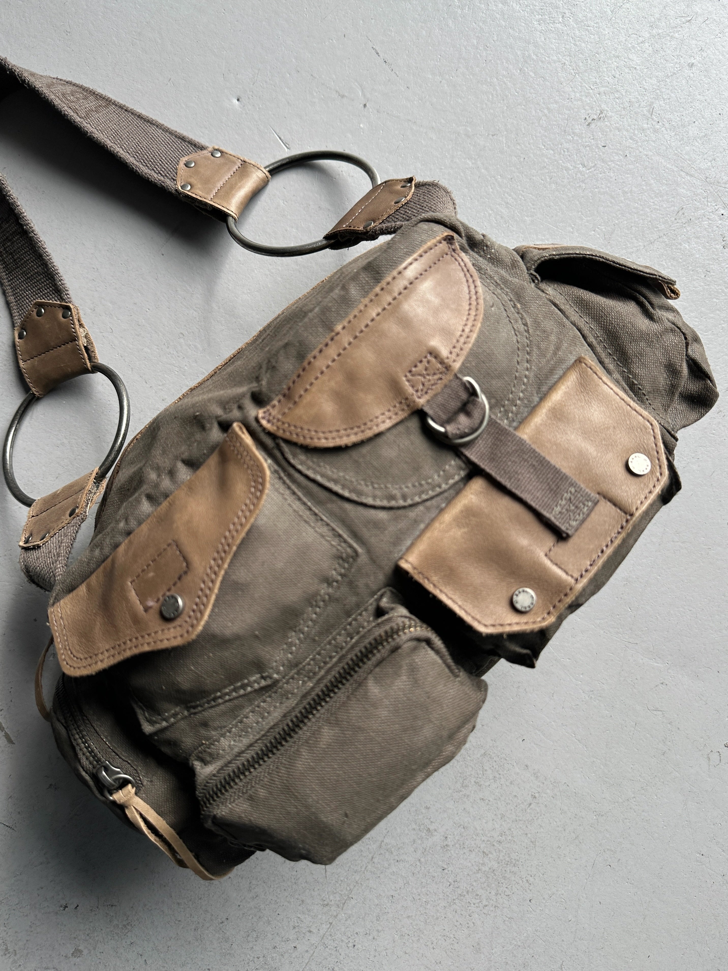 DIESEL SPARE PARTS - 2000s WAXED CANVAS CARGO BAG
