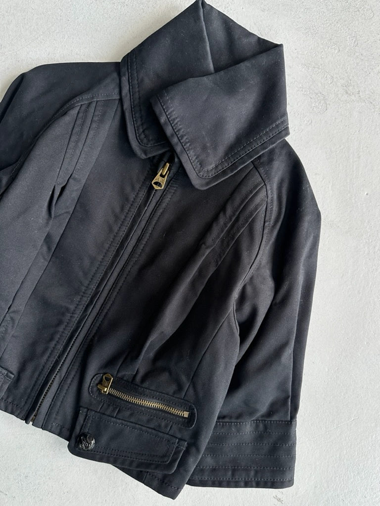 ARMANI EXCHANGE - 2000s CROP FIT JACKET WITH WIDE COLLAR