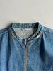 1980s 2 IN 1 DENIM JACKET GILET WITH REMOVABLE SLEEVE