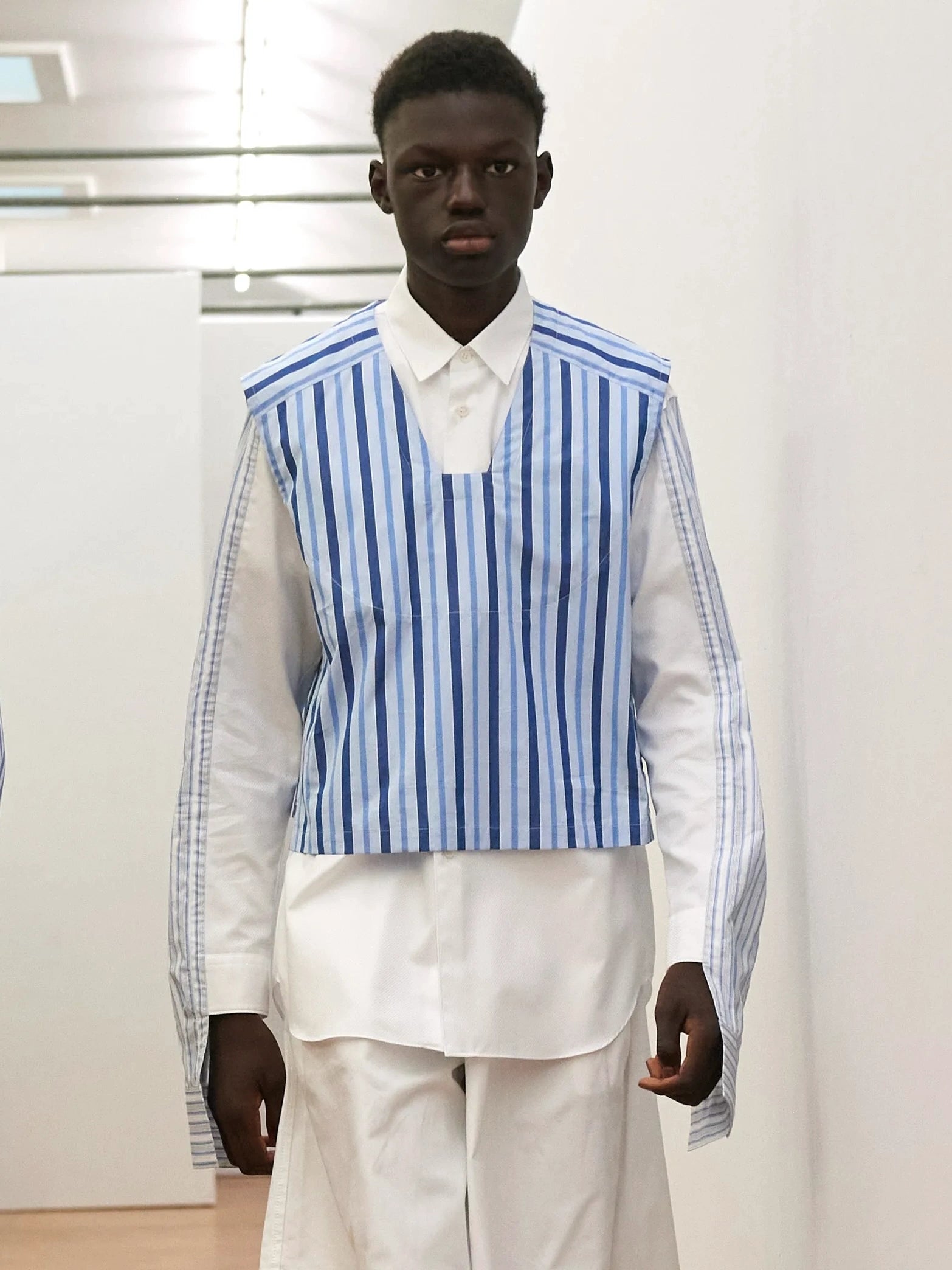 COMME DES GARÇONS - S/S 2024 CROP FIT STRIPED VEST