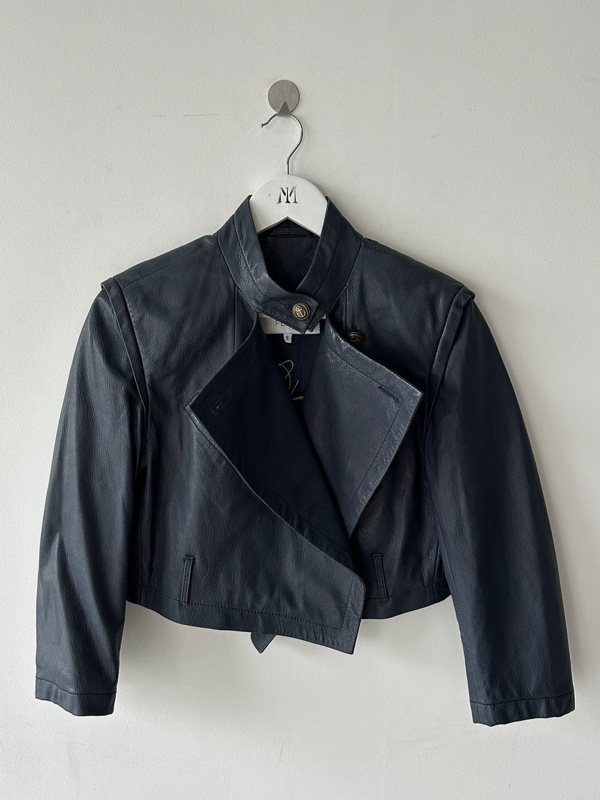 GIANFRANCO FERRÉ - S/S 2009 CROP FIT LEATHER JACKET