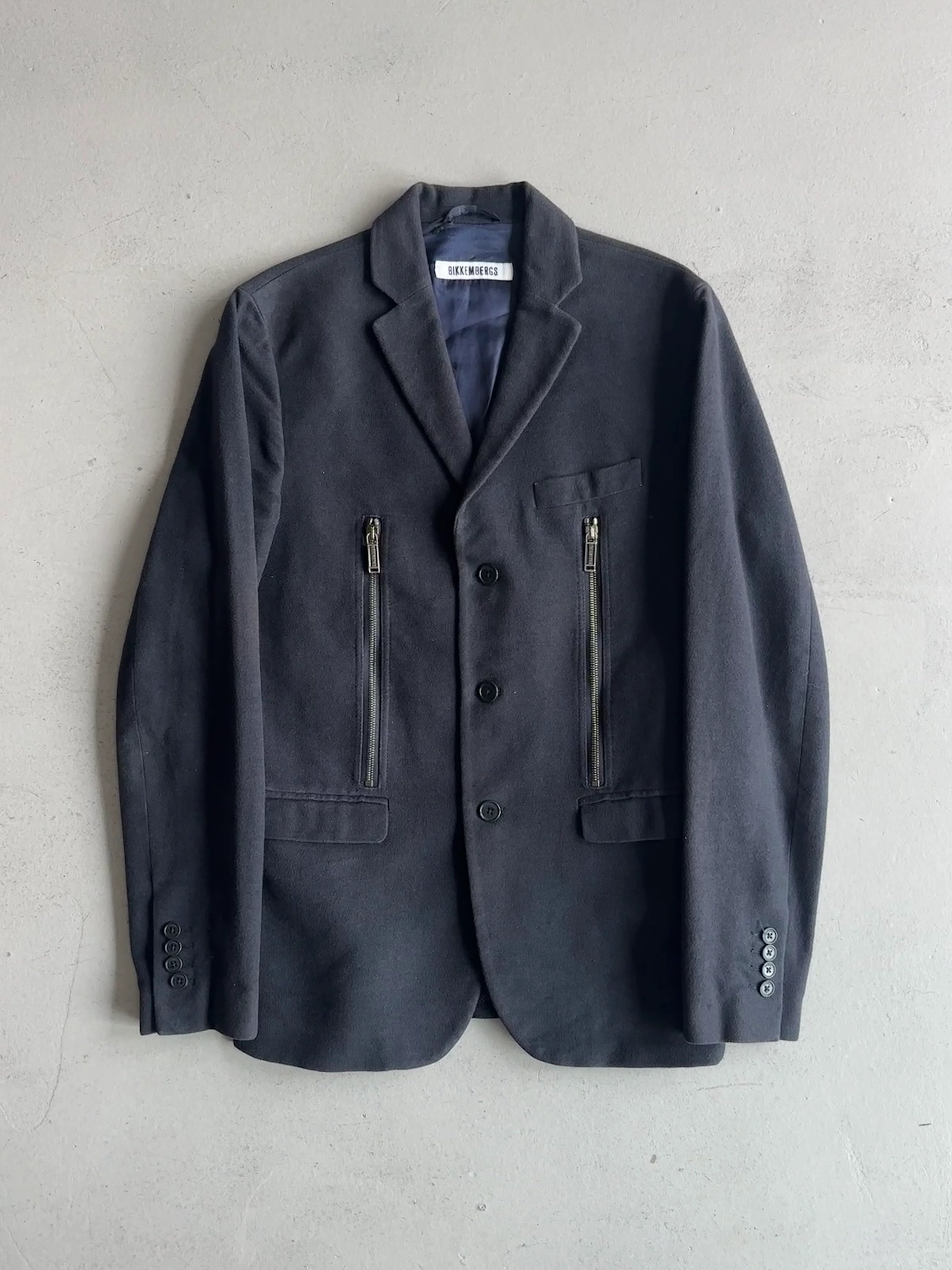 BIKKEMBERGS - 2000s BLAZER WITH ZIP DETAILS AT FRONT
