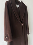 PIERRE CARDIN - 1990s LONG FITTED COAT WITH SINGLE BUTTON CLOSURE