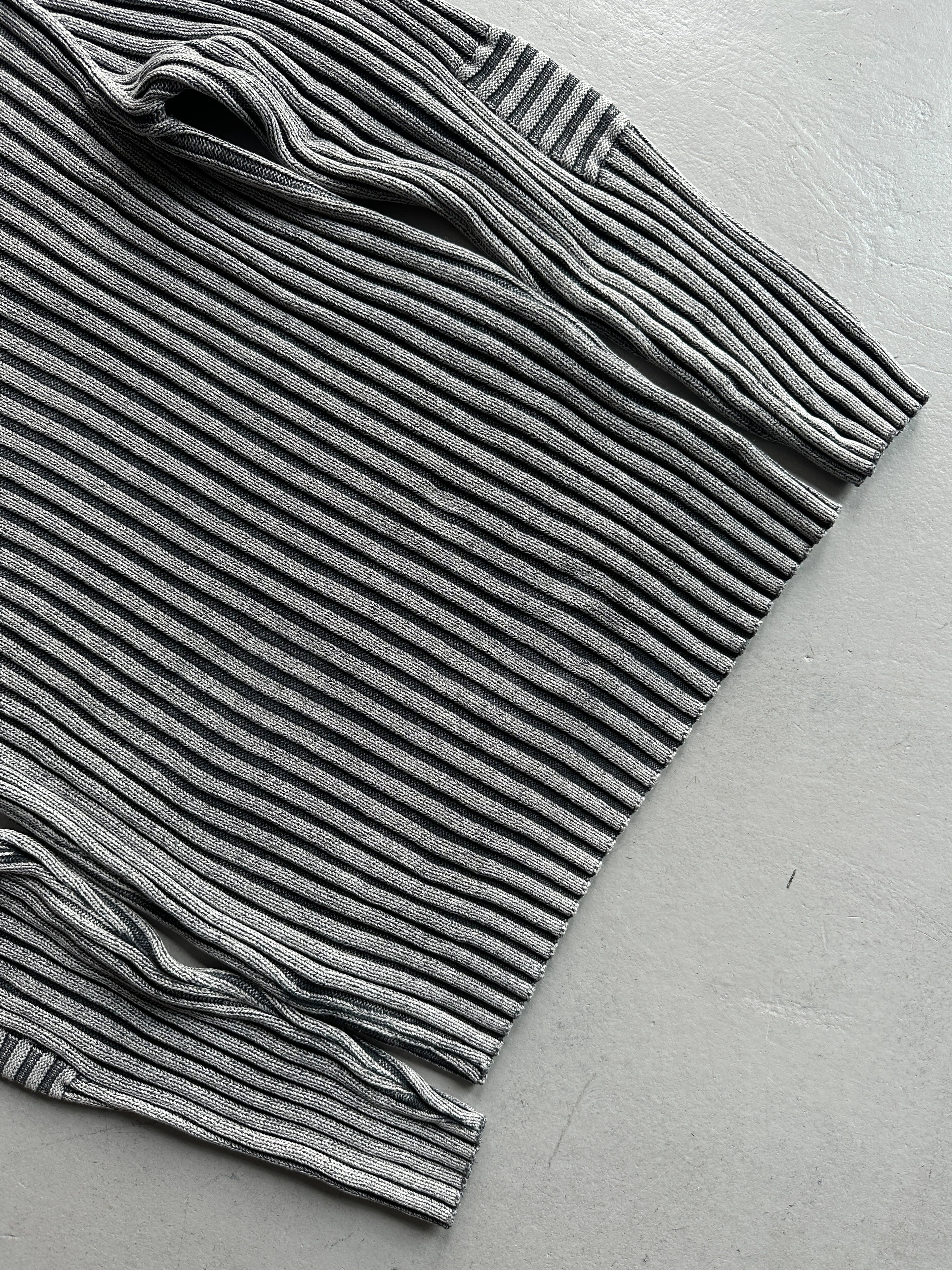 DANIELE ALESSANDRINI - 1990s MOCK NECK RIBBED JUMPER