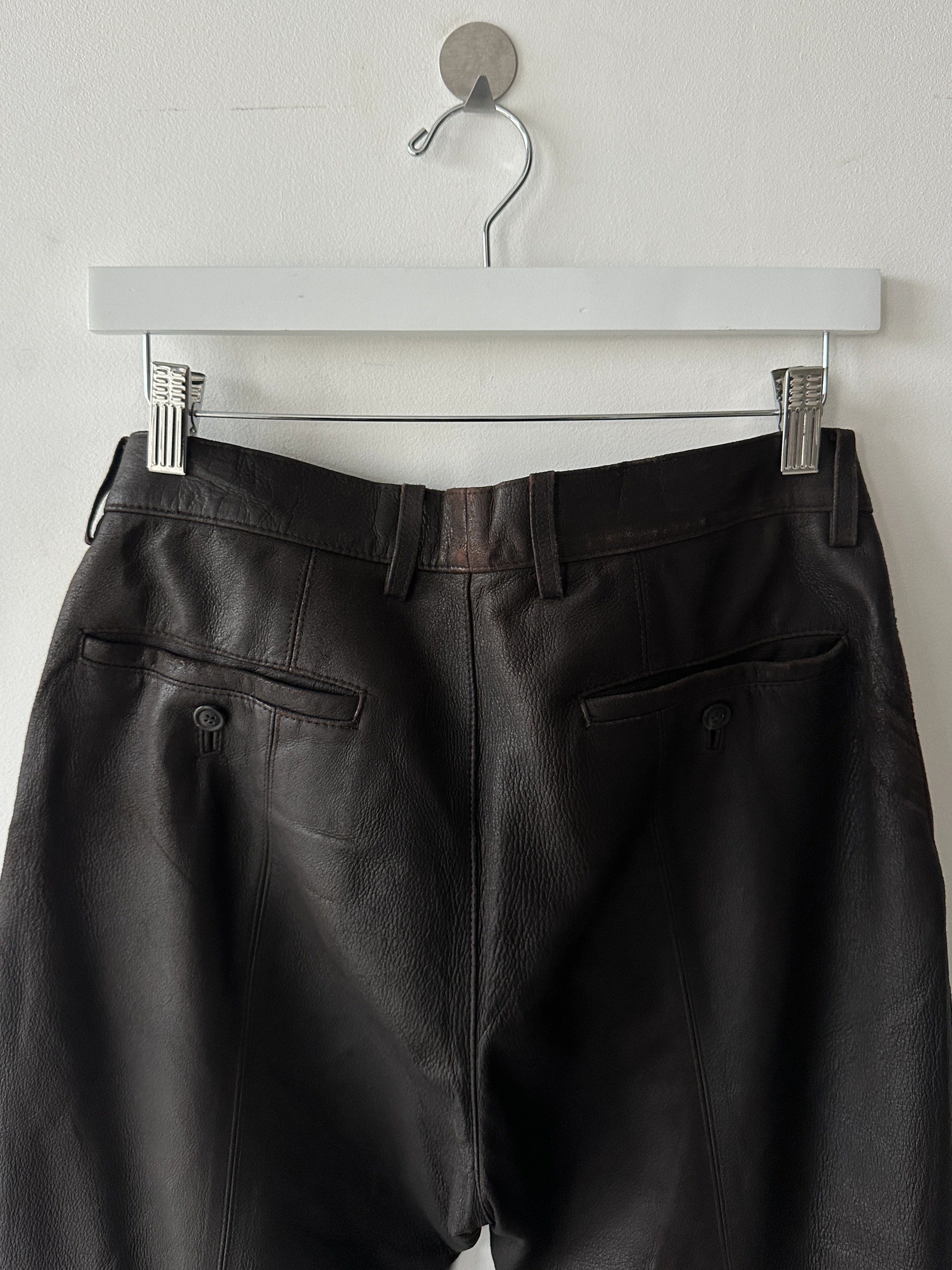 ISSEY MIYAKE MEN - F/W 2000 LEATHER TROUSERS
