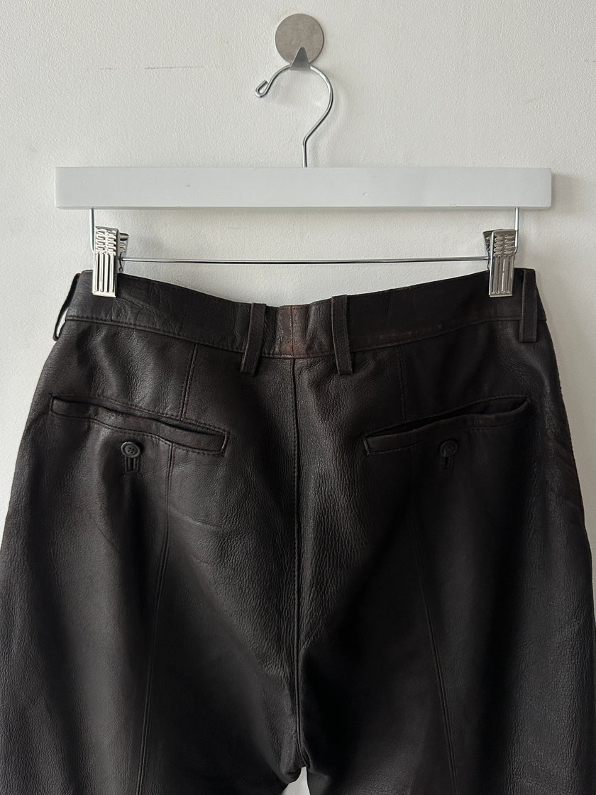 ISSEY MIYAKE MEN - F/W 2000 LEATHER TROUSERS