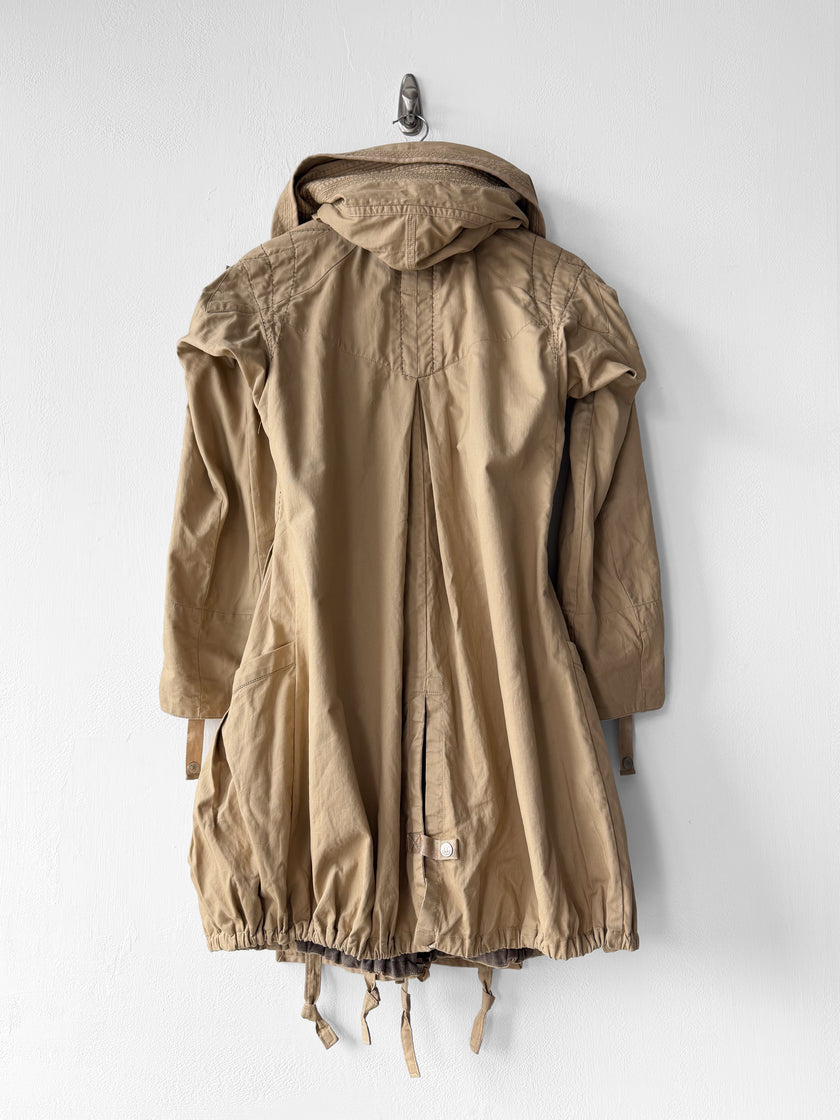 MARITHÉ + FRANÇOIS GIRBAUD - F/W 2008 RUCHED FRONT ADJUSTABLE WOOL JACKET