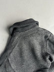 COMME DES GARÇONS - F/W 2002 ASYMMETRICAL KNIT TOP WITH FRONT AND BACK BUTTON EMBELLISHMENTS