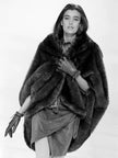 EMPORIO ARMANI 1980s FUR CAPE