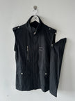 SEMANTIC DESIGN - 2000s 2 IN 1 PINSTRIPED JACKET GILET