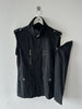 SEMANTIC DESIGN - 2000s 2 IN 1 PINSTRIPED JACKET GILET