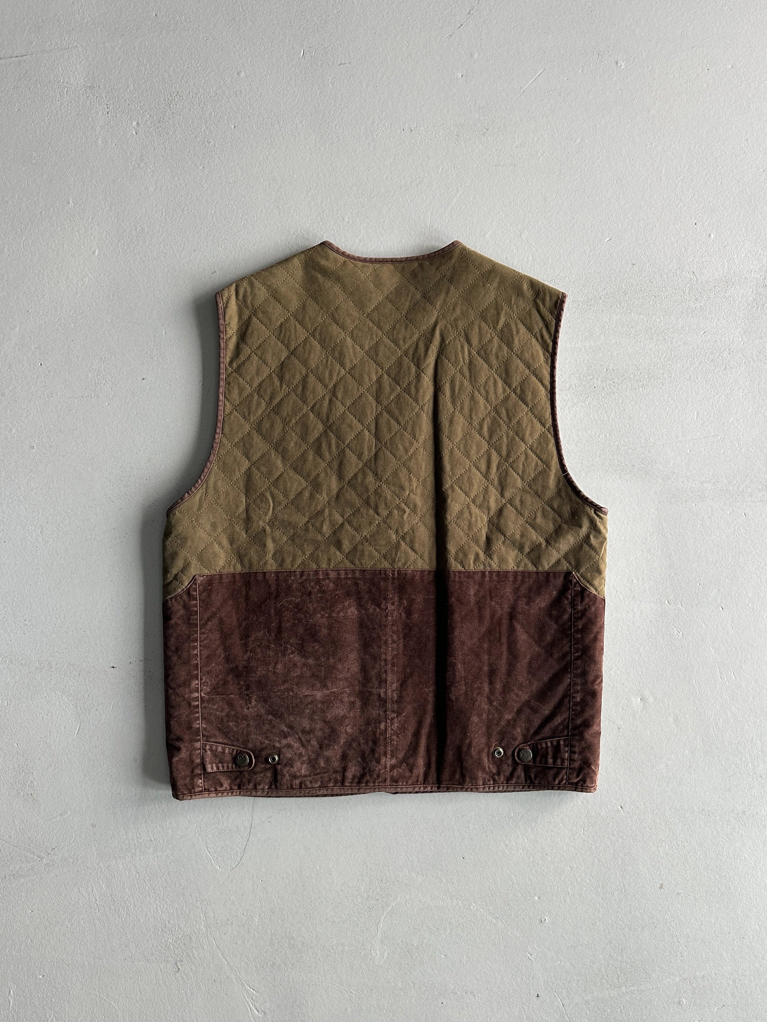 1980s QUILTED BUTTONED VEST GILET